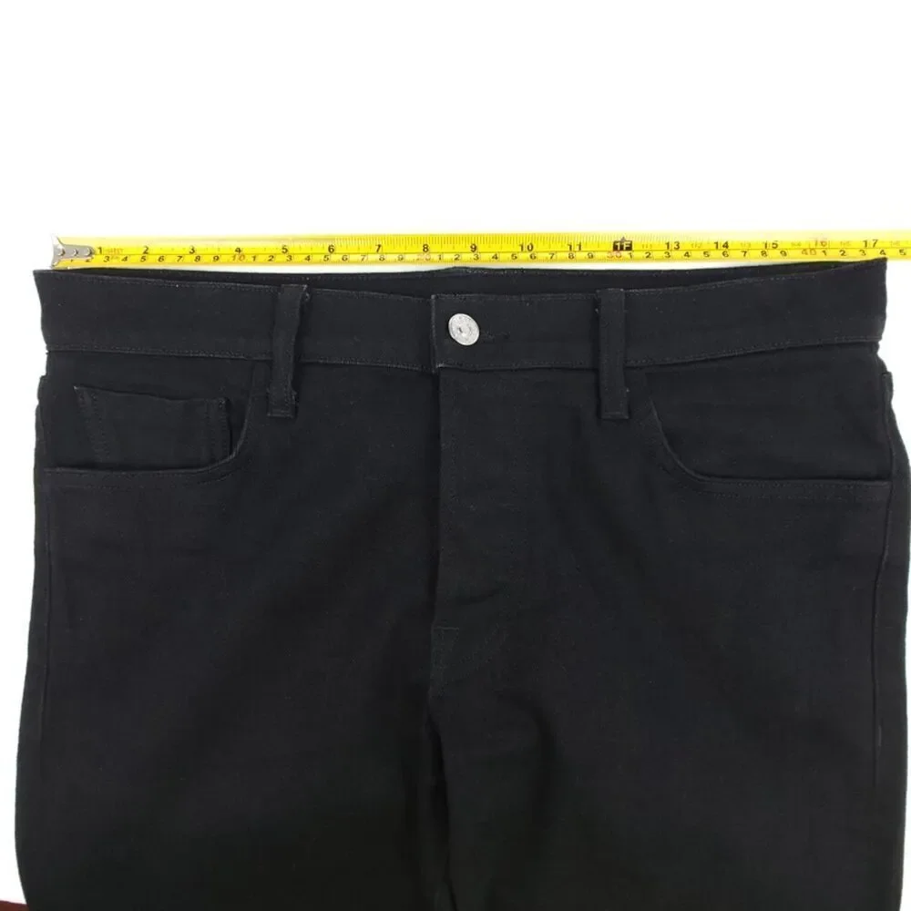 BUCK MASON Slim Fit Japanese Selvedge Jeans Black Denim Minimal Quiet Luxury 34